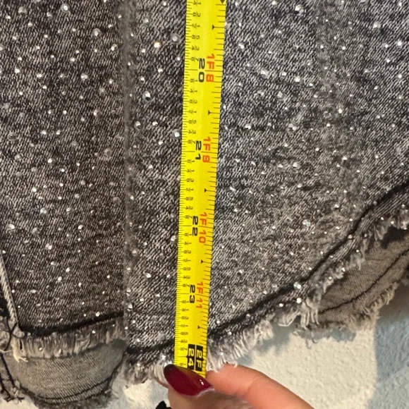 Sparkling Black Denim Jacket for Women - Picture 5 of 6